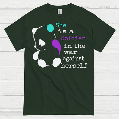 She Is A Soldier Message T Shirt