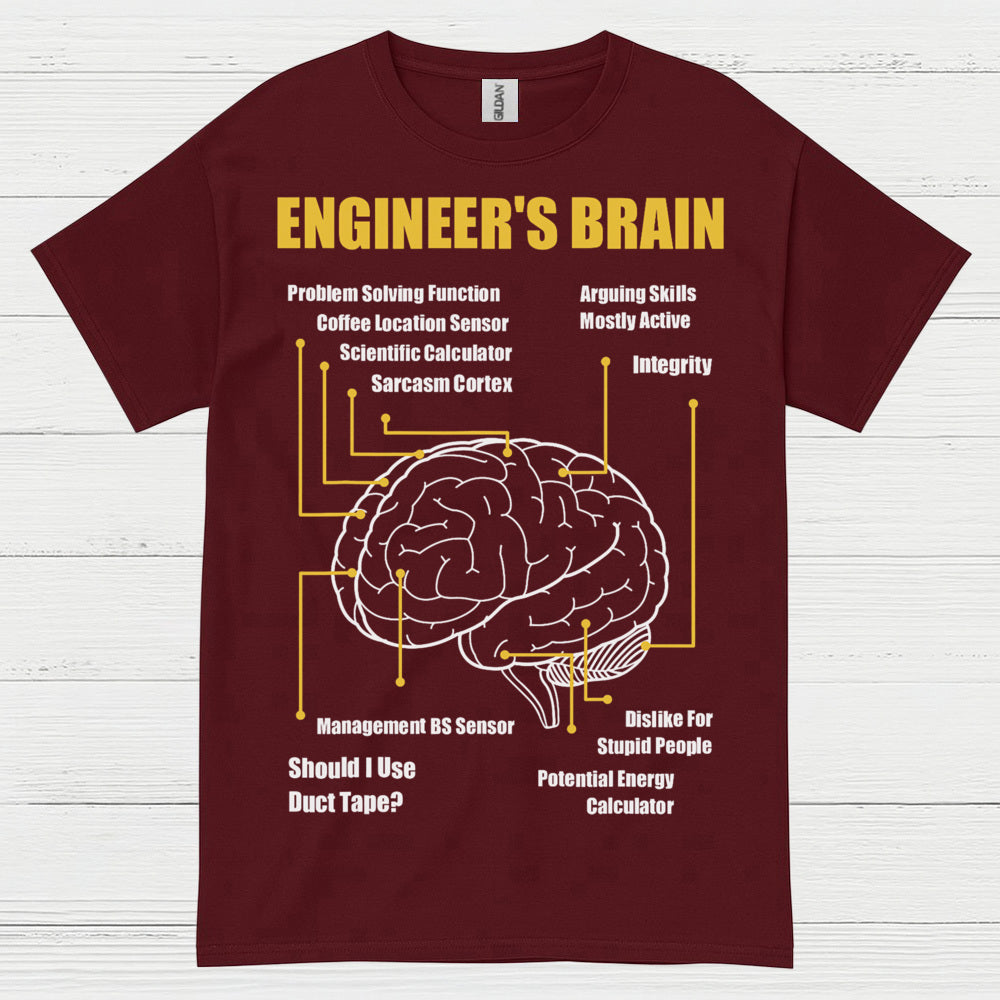 Engineer's Brain Diagram T Shirt