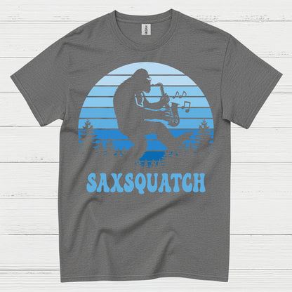 Saxsquatch Bigfoot Saxophone T Shirt