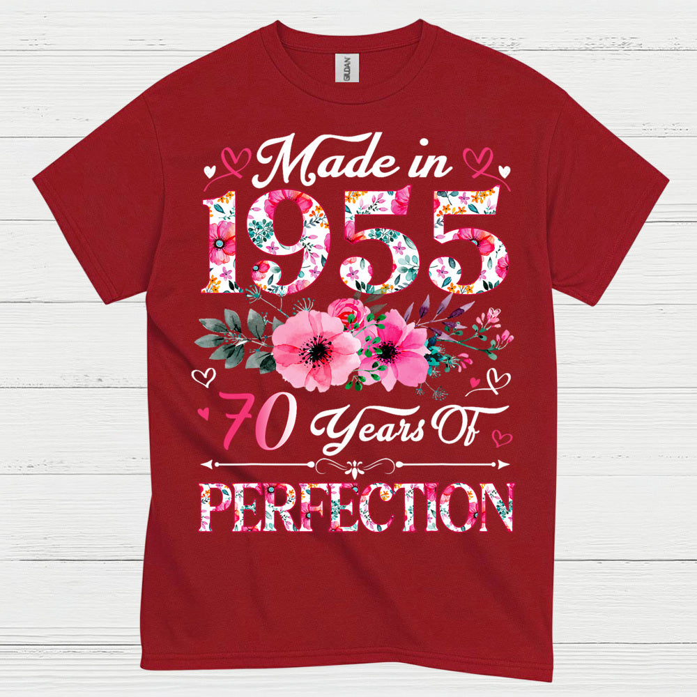 Made in 1955 70 Years Perfection T Shirt