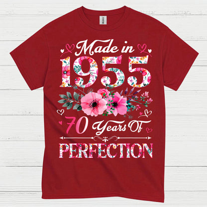 Made in 1955 70 Years Perfection T Shirt