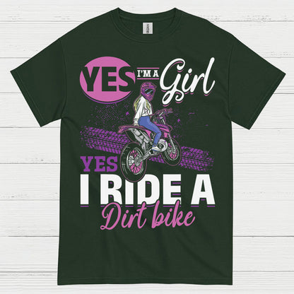Yes I Ride A Dirt Bike Girl T Shirt