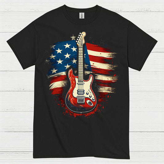 American Guitar Pride Patriotic T Shirt