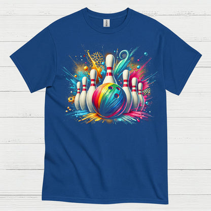 Color Splash Bowling Graphic T Shirt