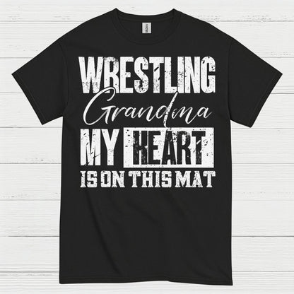 Wrestling Grandma Heart on the Mat T Shirt