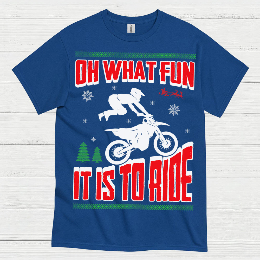 Oh What Fun It Is To Ride Motocross T Shirt