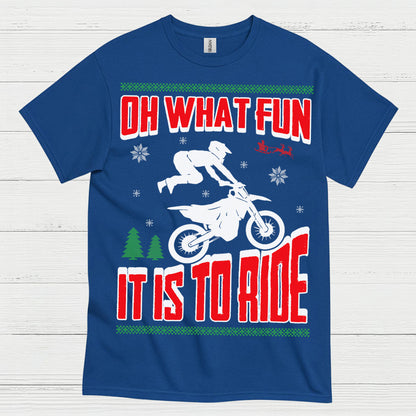 Oh What Fun It Is To Ride Motocross T Shirt