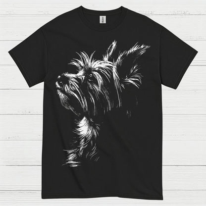Minimal Dog Sketch Portrait T Shirt