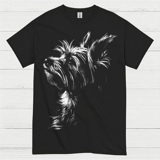 Minimal Dog Sketch Portrait T Shirt
