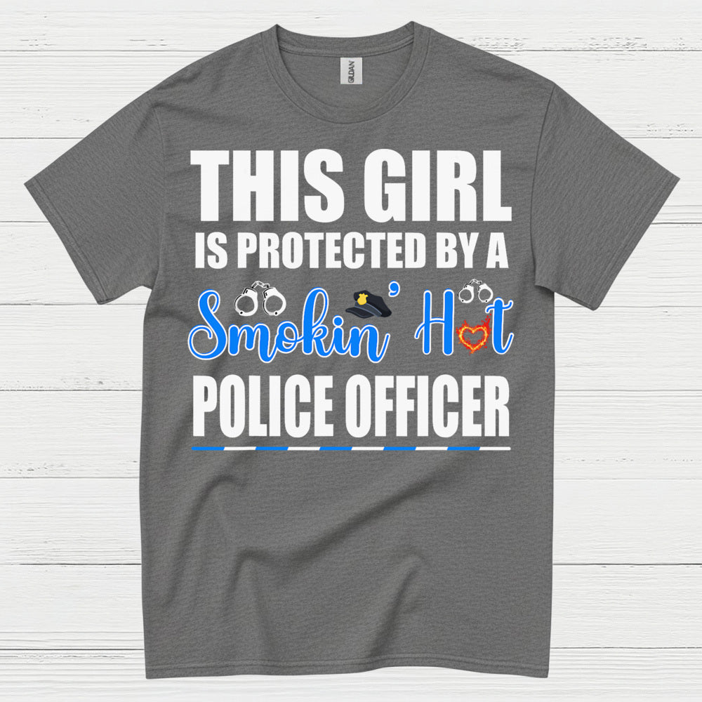 Protected By A Police Officer Love T Shirt