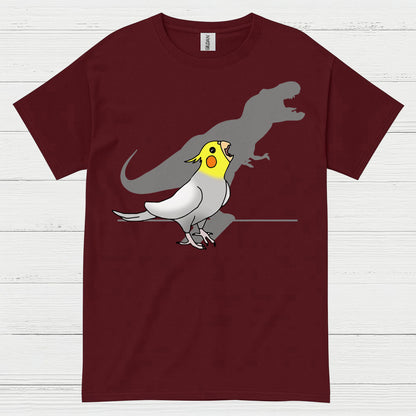 Funny Cockatiel Dinosaur Shadow T Shirt