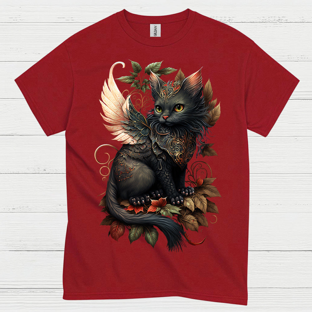 Mystical Winged Cat Dragon T Shirt