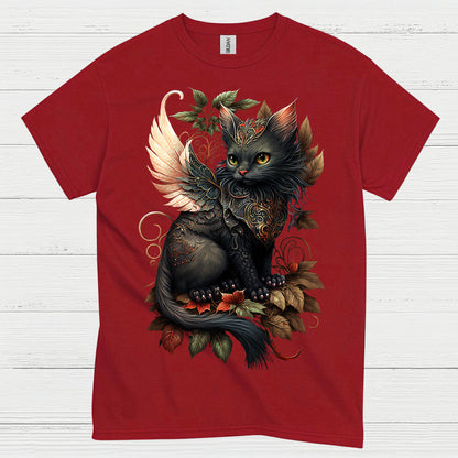 Mystical Winged Cat Dragon T Shirt