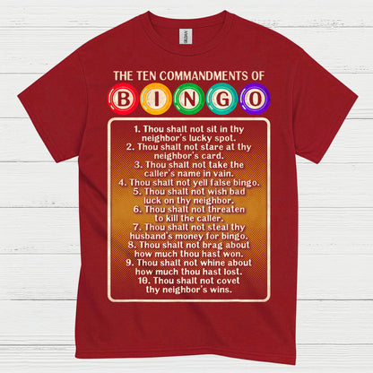 Ten Commandments Of Bingo T Shirt