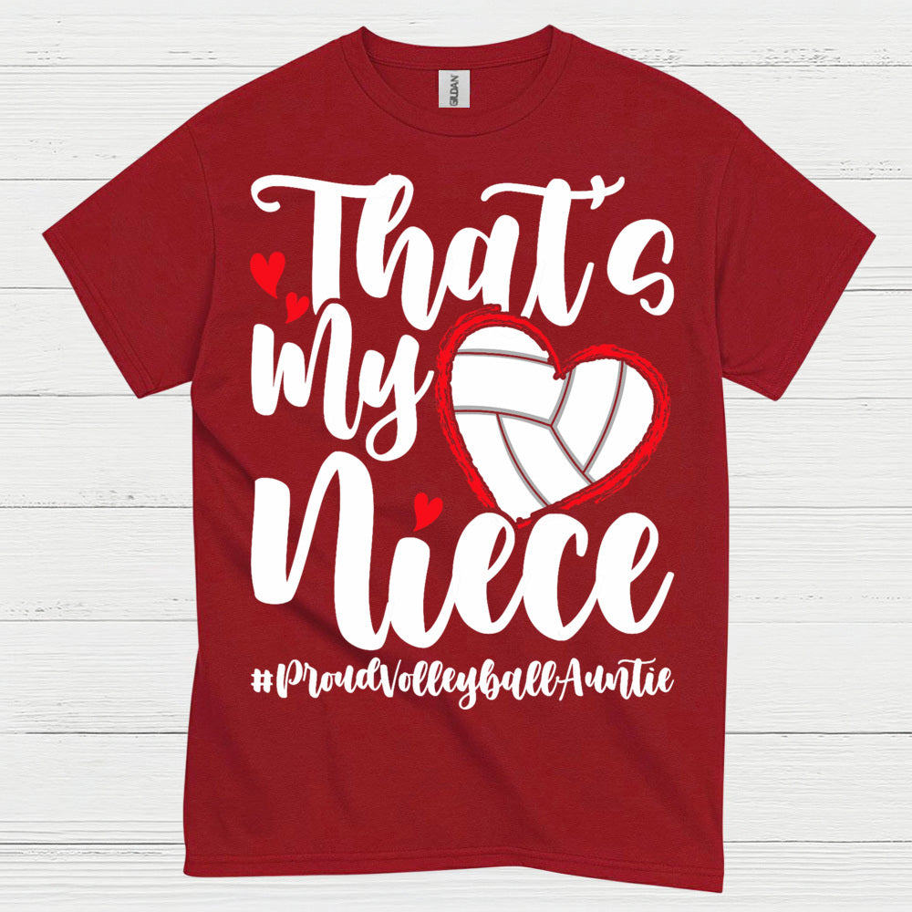 Proud Volleyball Niece Aunt T Shirt