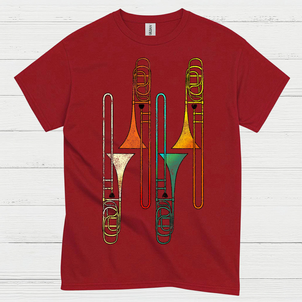 Vintage Trombone Art T Shirt