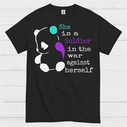 She Is A Soldier Message T Shirt