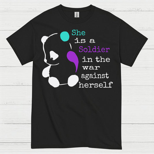She Is A Soldier Message T Shirt