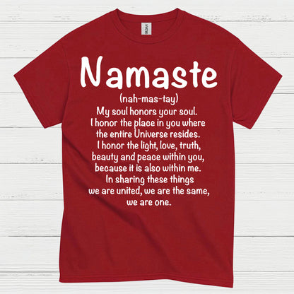 Namaste Spiritual Definition Quote T Shirt