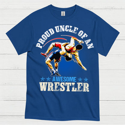 Proud Uncle Of An Awesome Wrestler Gift T Shirt