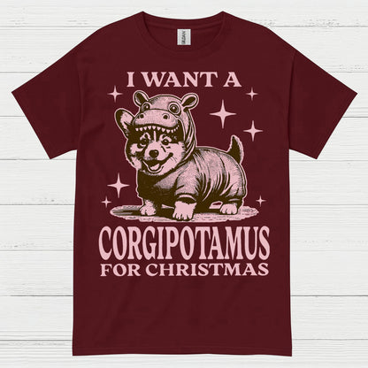I Want A Corgipotamus For Christmas T Shirt
