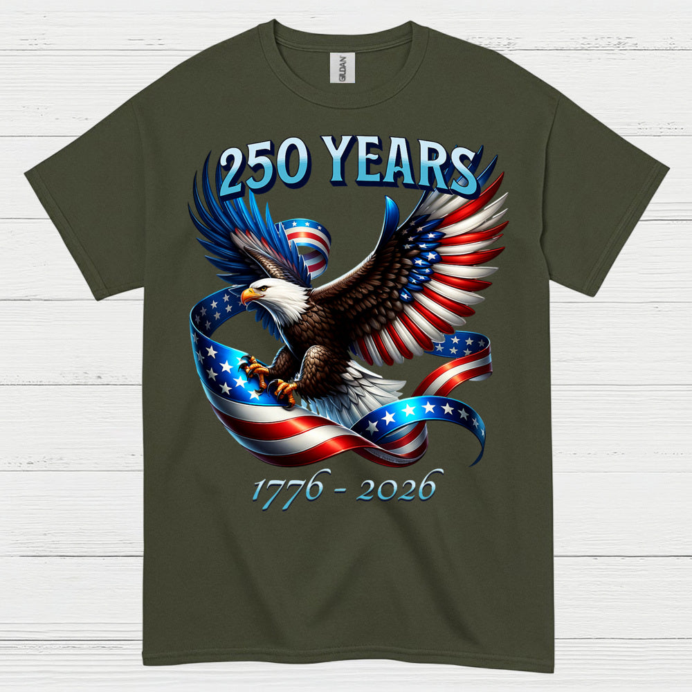 250 Years American Eagle Patriotic Freedom Anniversary T Shirt
