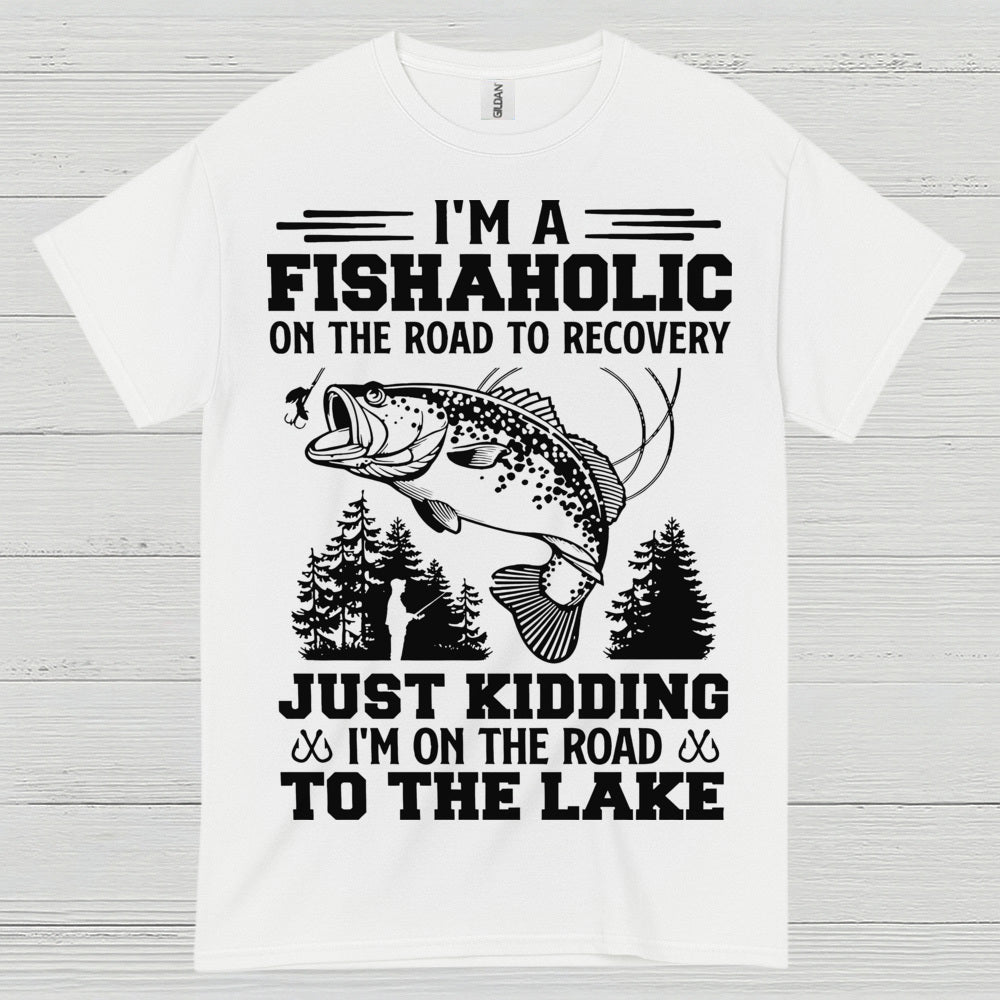 Fishaholic On The Road To The Lake T Shirt