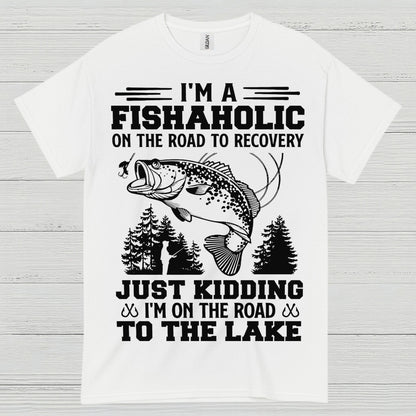 Fishaholic On The Road To The Lake T Shirt