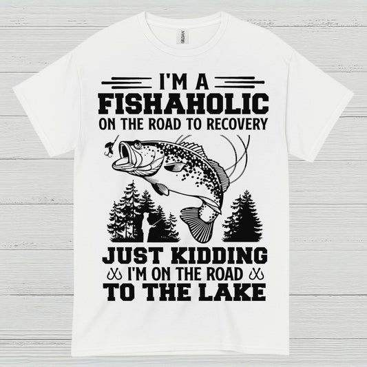 Fishaholic On The Road To The Lake T Shirt