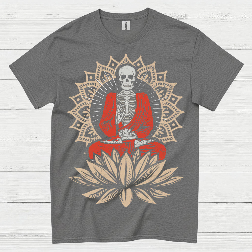 Skeleton Buddha Meditation Art T Shirt