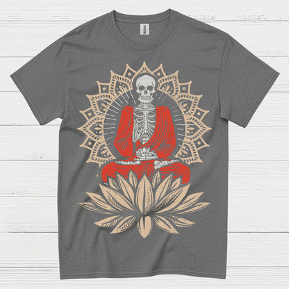 Skeleton Buddha Meditation Art T Shirt