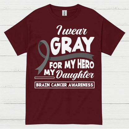 I Wear Gray For My Hero Daughter T Shirt