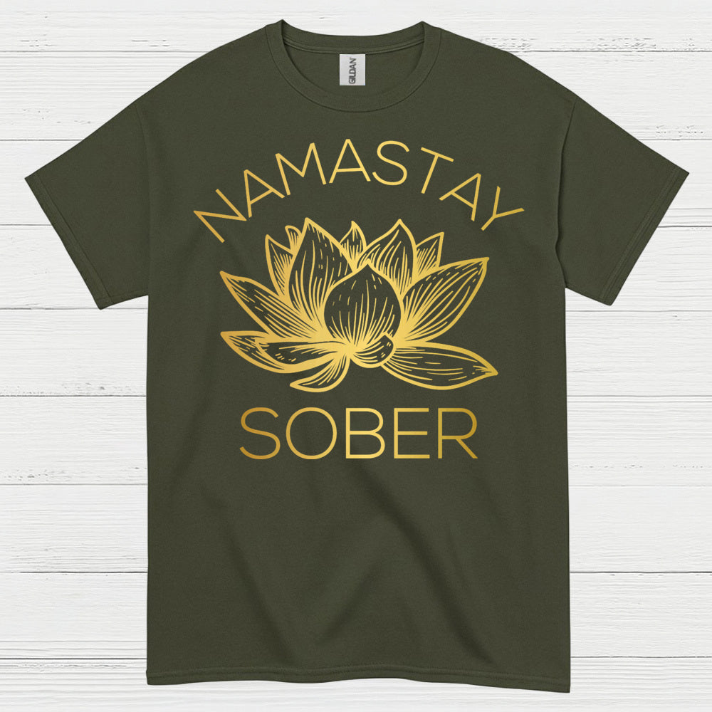 Namastay Sober Lotus T Shirt