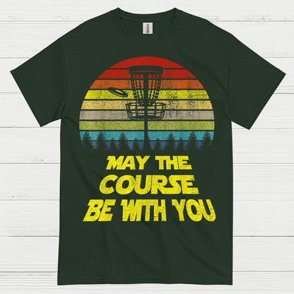 Retro Disc Golf May The Course Be With You T Shirt