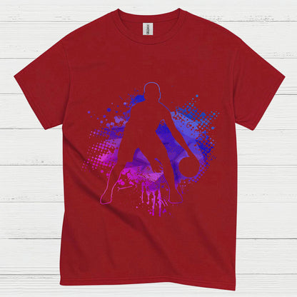 Color Splash Basketball Silhouette T Shirt