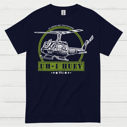 UH-1 Huey USA Military Helicopter T Shirt