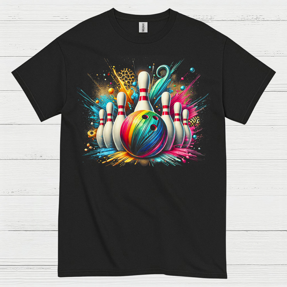 Color Splash Bowling Graphic T Shirt
