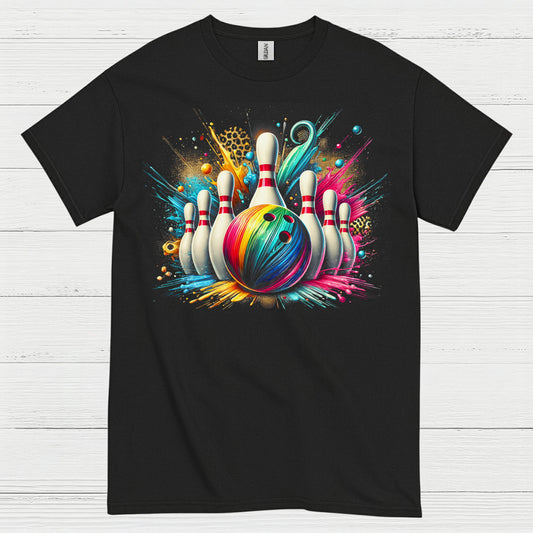 Color Splash Bowling Graphic T Shirt