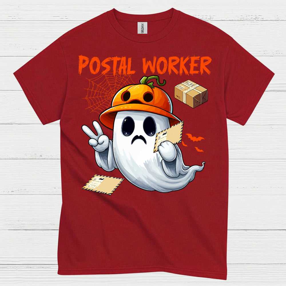 Halloween Postal Worker Ghost T Shirt