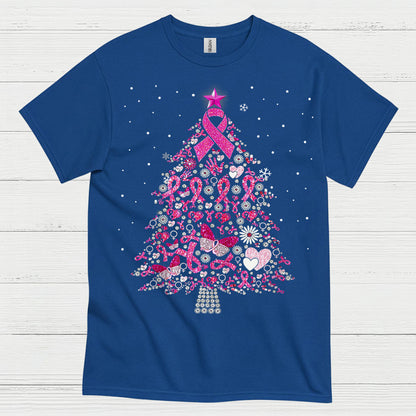 Breast Cancer Awareness Christmas Tree T Shirt