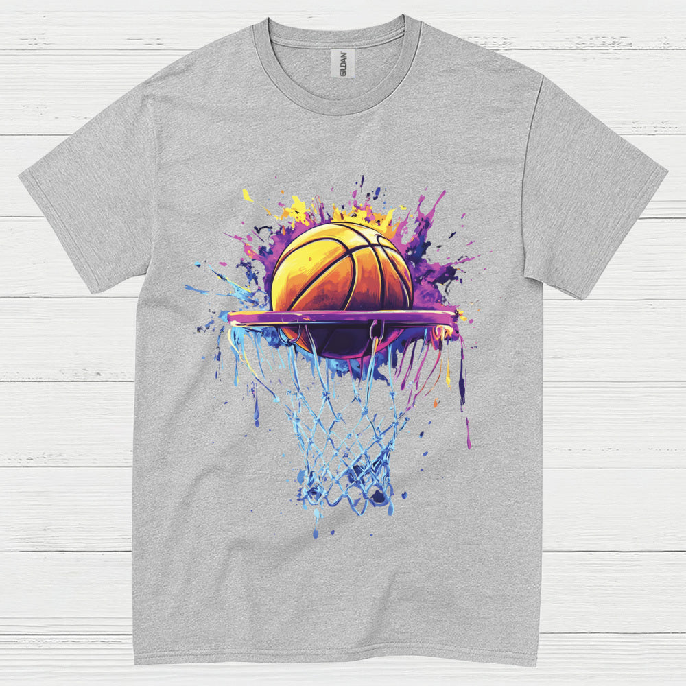 Color Splash Basketball Hoop T Shirt