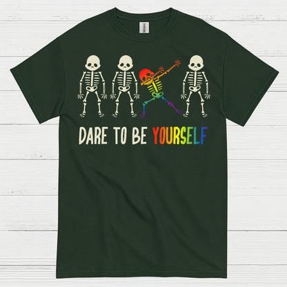 Dare To Be Yourself Skeleton Pride T Shirt