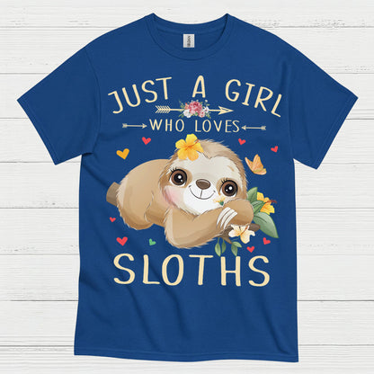 Just A Girl Who Loves Sloths T Shirt