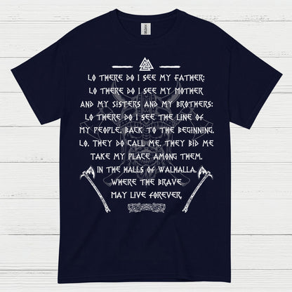 Viking Valhalla Warrior Prayer T Shirt