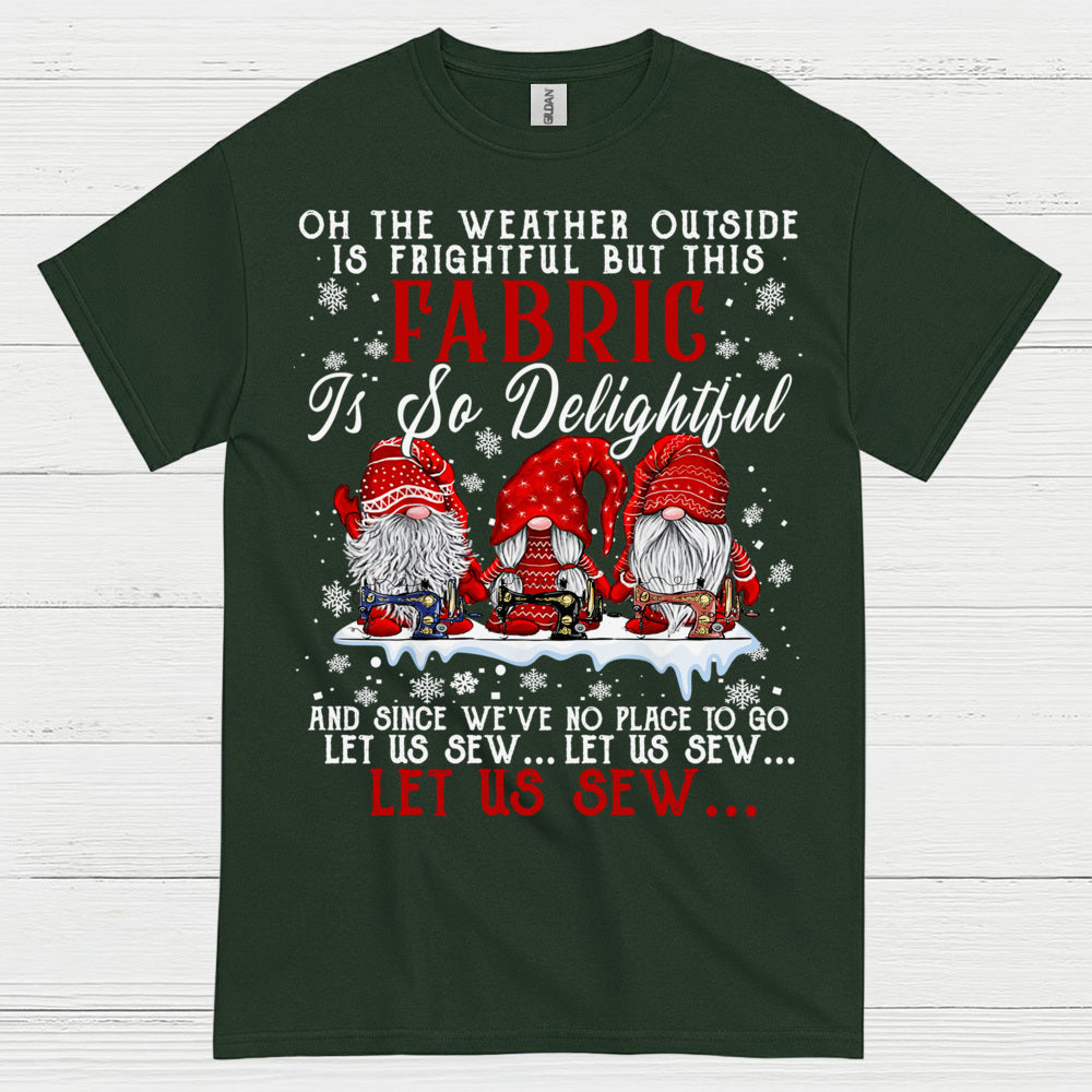 Let Us Sew Christmas Sewing Humor T Shirt