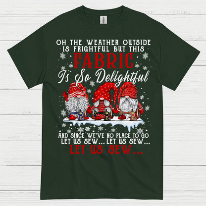 Let Us Sew Christmas Sewing Humor T Shirt