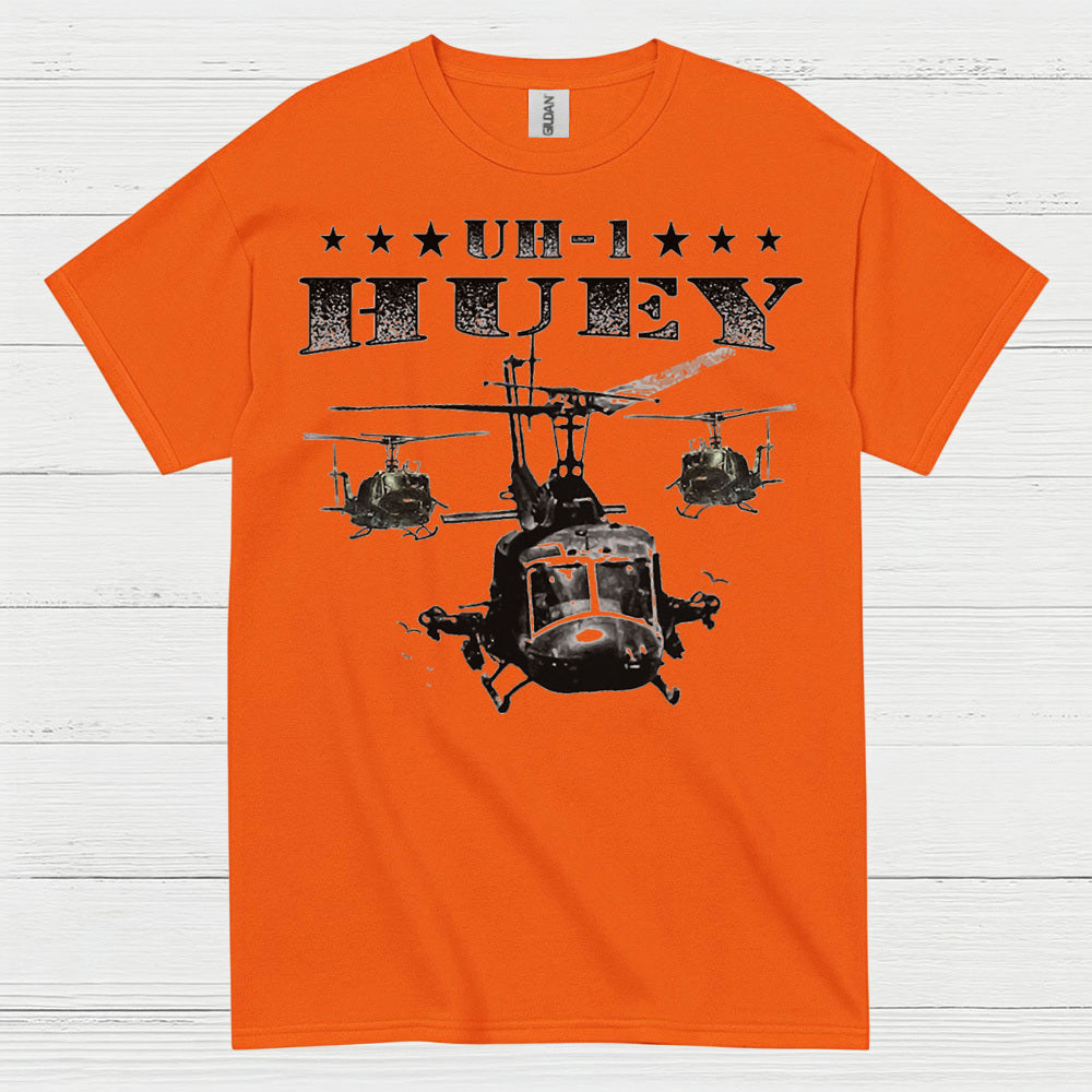 UH-1 Huey Helicopter Veteran T Shirt