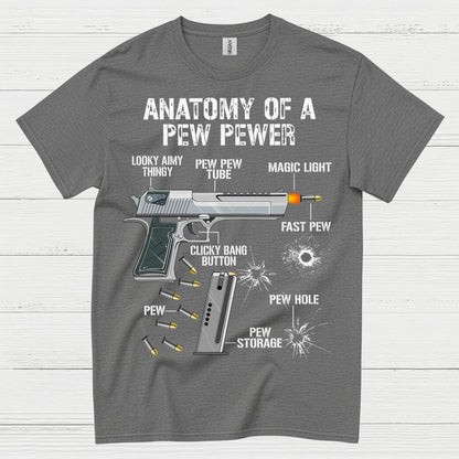 Anatomy Of A Pew Pewer Funny Gun T Shirt