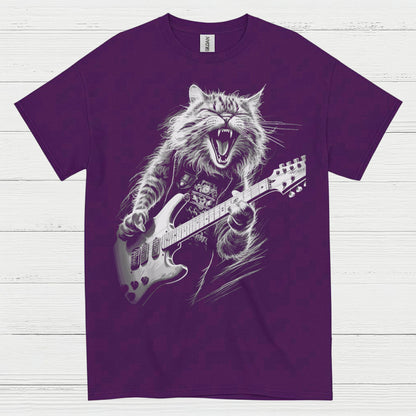 Rocking Cat Guitar T Shirt