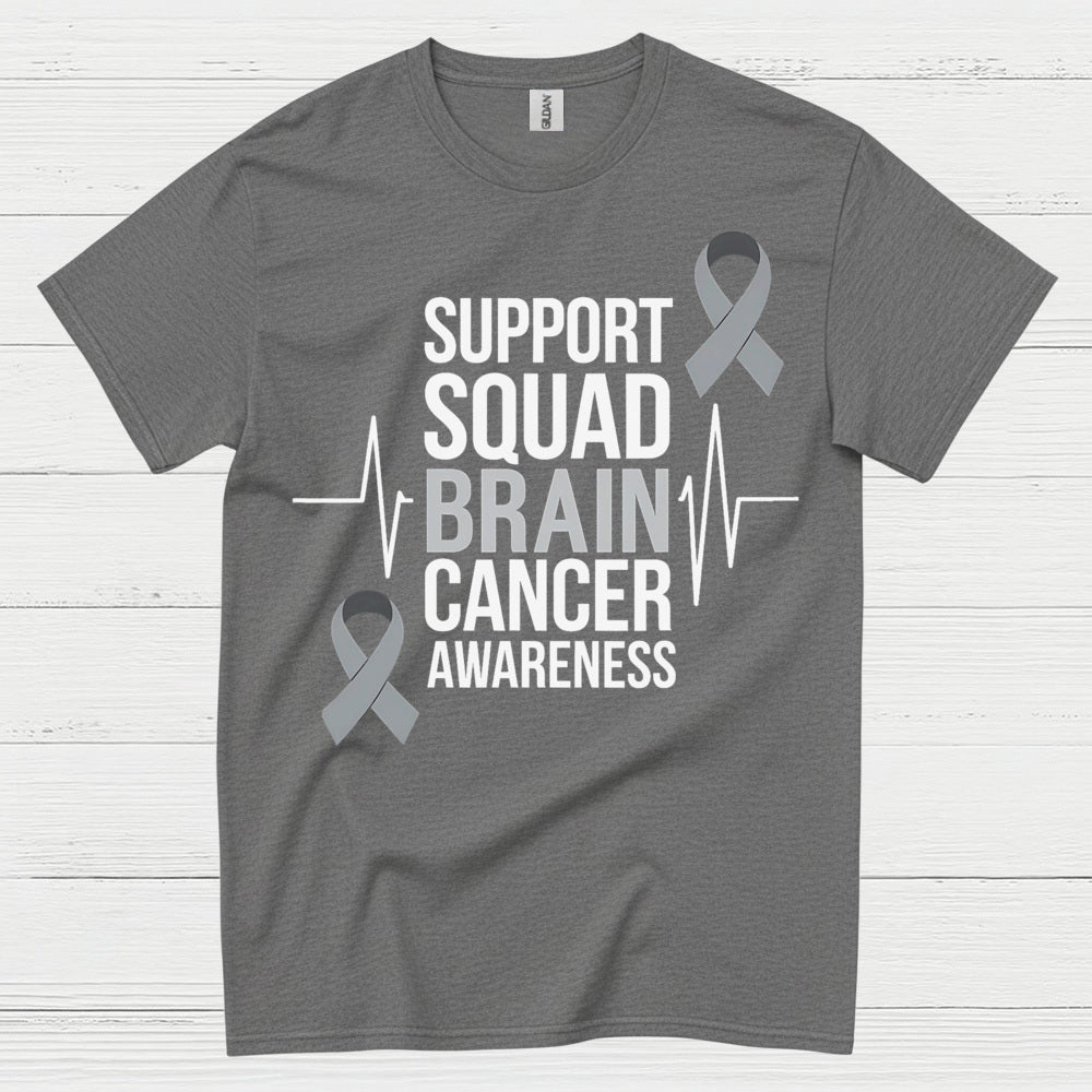 Support Squad Brain Cancer Awareness T Shirt